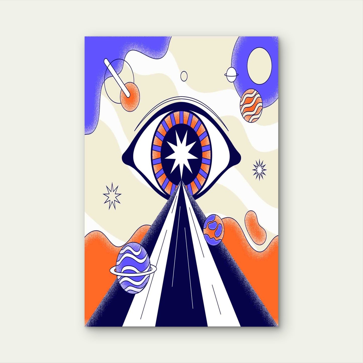 A Vision Of Cosmic Consciousness Through Space Metal Print Ready to Hang