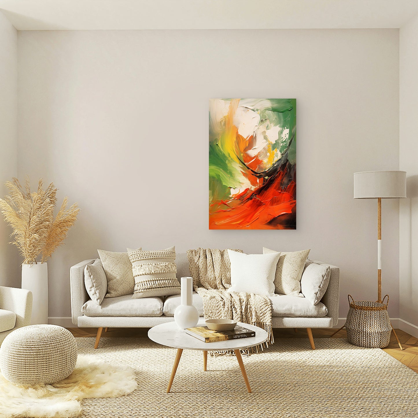 Abstract Oil Palette Knife Art 40x60cm Metal Print Ready to Hang