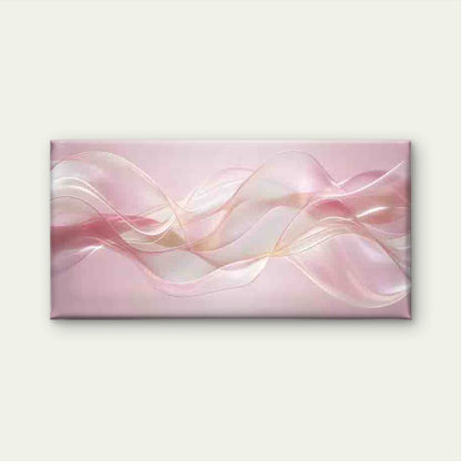 Soft Pink Abstract Fluid Wave Wall Art Canvas Office Home Room Framed 120x60cm - Bella Home Decor