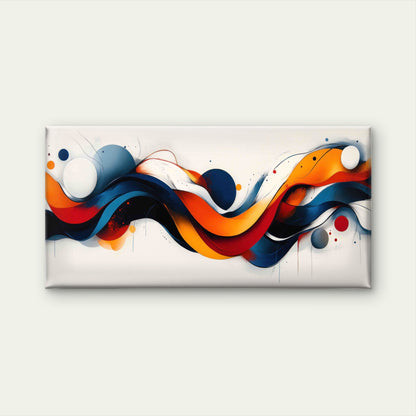 Vibrant Swirling Abstract Art Wall Art Canvas Office Home Room Framed 120x60cm - Bella Home Decor
