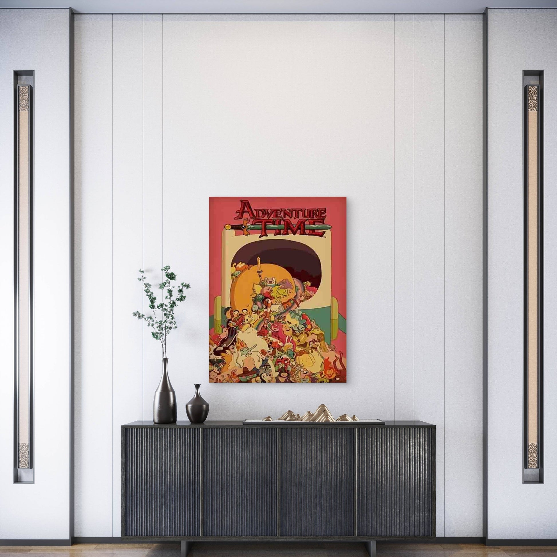 Adventure Time with Finn and Jake 60x90cm Metal Print Ready to Hang - Bella Home Decor