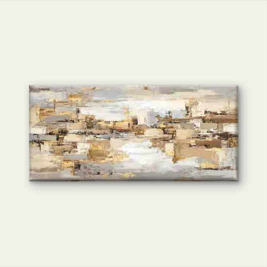 Abstract Artwork, Warm Colors Wall Art Canvas Office Home Room Framed 120x60cm