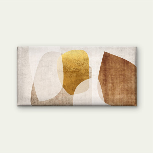 Boho Geometric Gold Shape Wall Art Canvas Office Home Room Framed 120x60cm