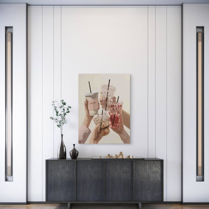 Minimalist Coffee 60x90cm Metal Print Ready to Hang - Bella Home Decor