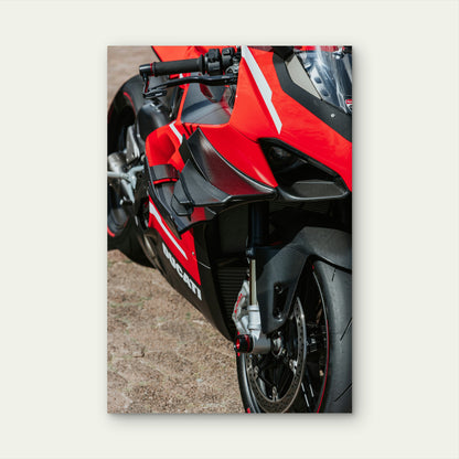 Ducati Panigale V4 Superbike Race Art 40x60cm Metal Print Ready to Hang