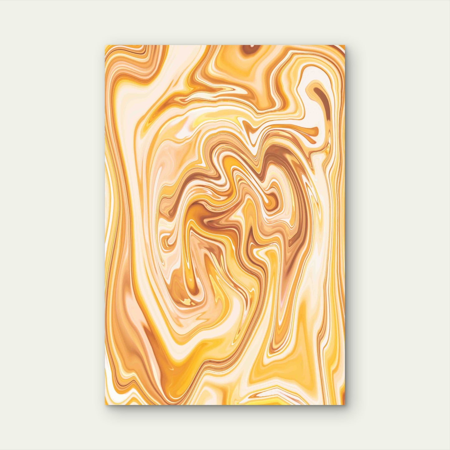 Gold Liquid Paint Marble Background 60x90cm Metal Print Ready to Hang