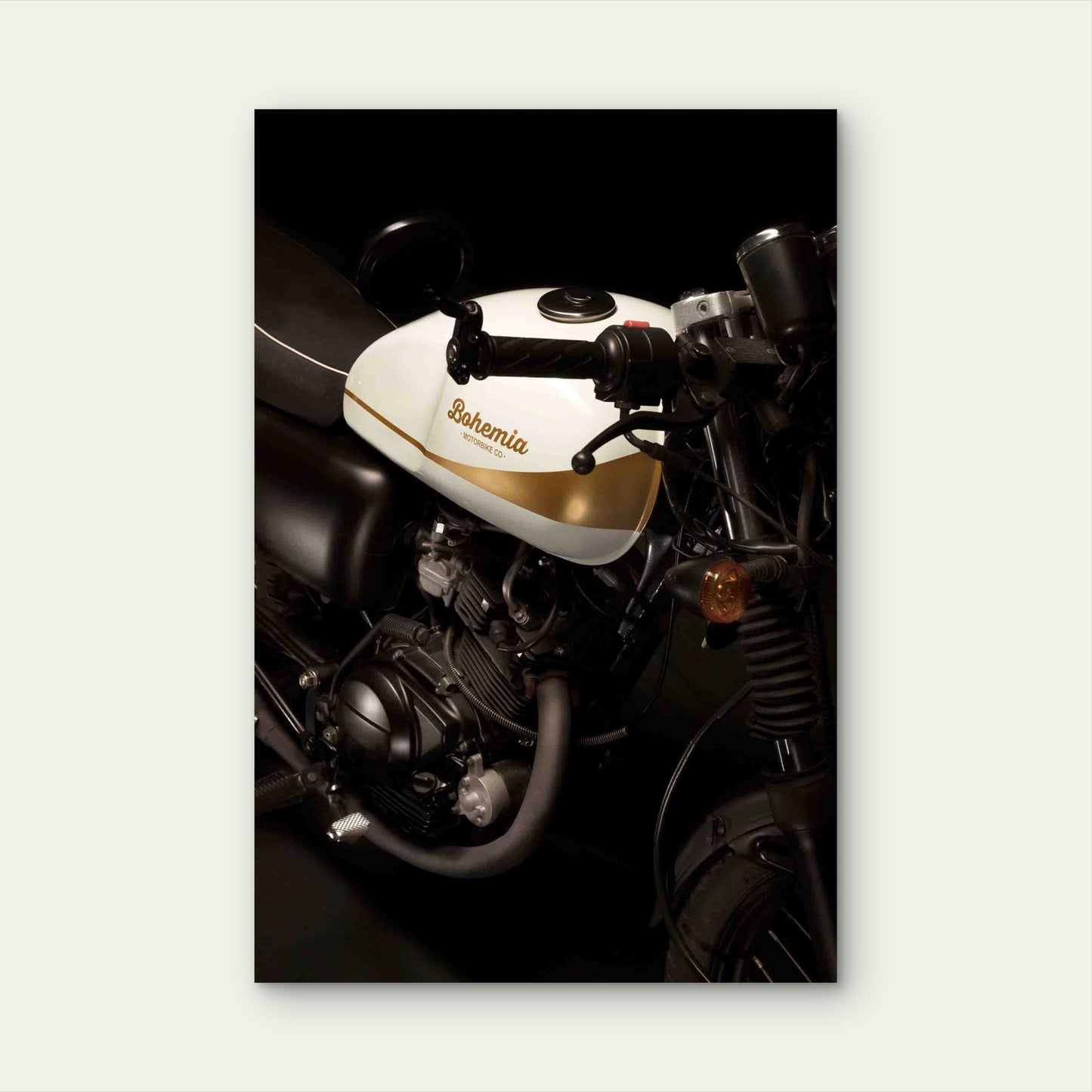 Vintage Motor Bike Metal Print Ready to Hang