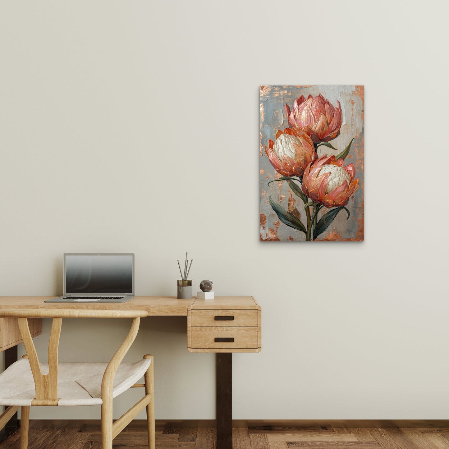 Pink King Protea Australian Native 40x60cm Metal Print Ready to Hang