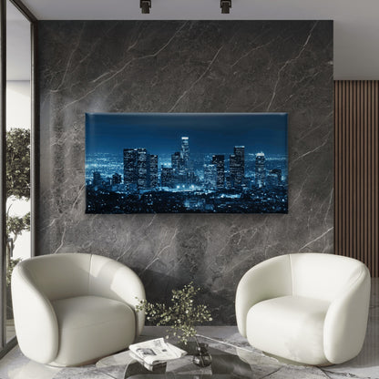 Los Angeles Downtown Buildings Wall Art Canvas Office Home Room Framed 120x60cm - Bella Home Decor