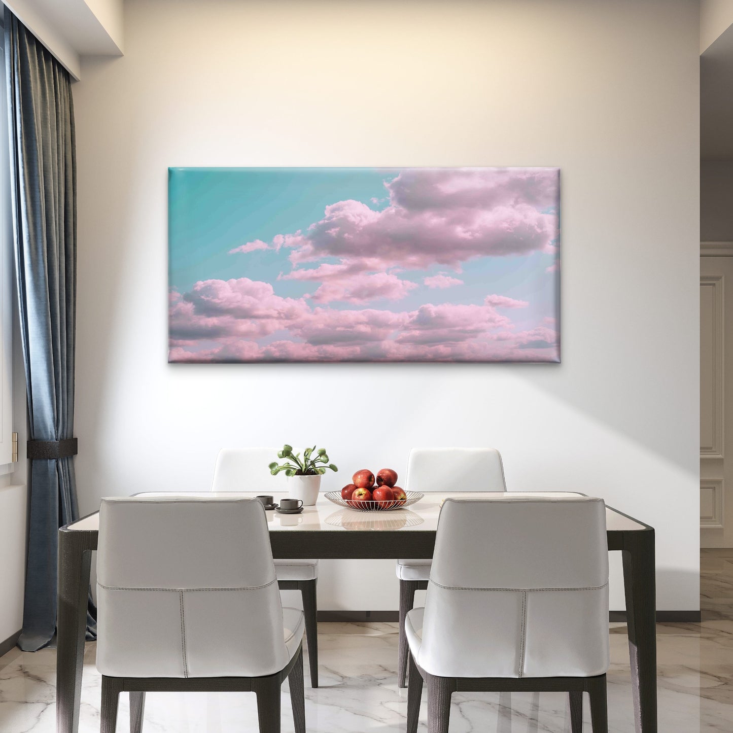 Inflatable Boat on Shoreline Wall Art Canvas Office Home Room Framed 120x60cm - Bella Home Decor