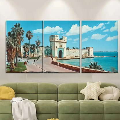 3pcs Vintage Algerian Metal Print Ready to Hang Art