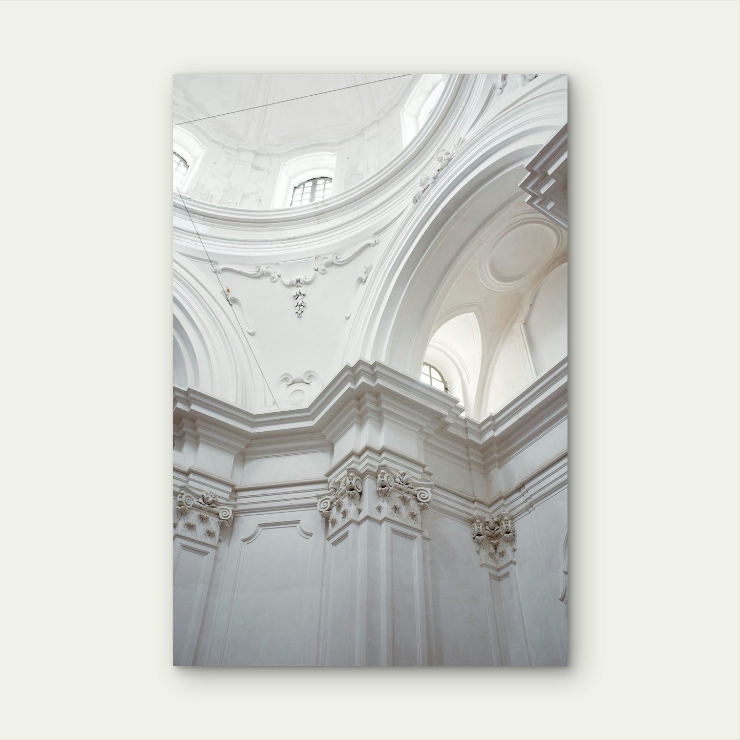 Rome Italy Cathedral Dome Architecture 40x60cm Metal Print Ready to Hang