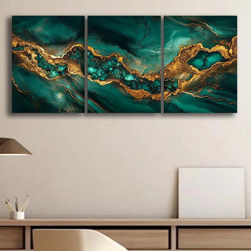 3pcs Aerial Photography Style Metal Print Ready to Hang Art - Bella Home Decor