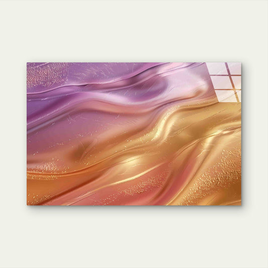 Abstract Shimmer Lavend Tempered Glass Printing Wall Art Australian Made Quality