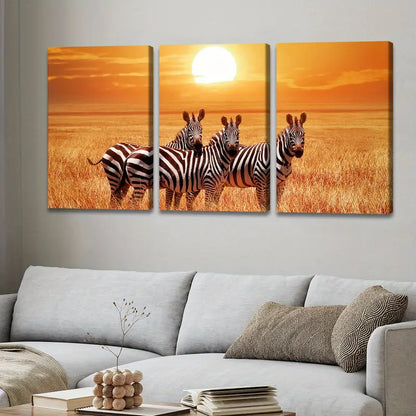 3pcs Black & White Road Horse Print Wall Art Set Canvas Framed 40x60cm - High Quality Print 100% Australian Made Wall Canvas Ready to Hang - Bella Home Decor