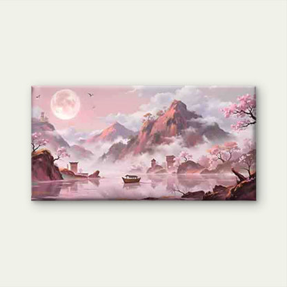 Dreamy Chinese-Style Landscape Wall Art Canvas Office Home Room Framed 120x60cm - Bella Home Decor