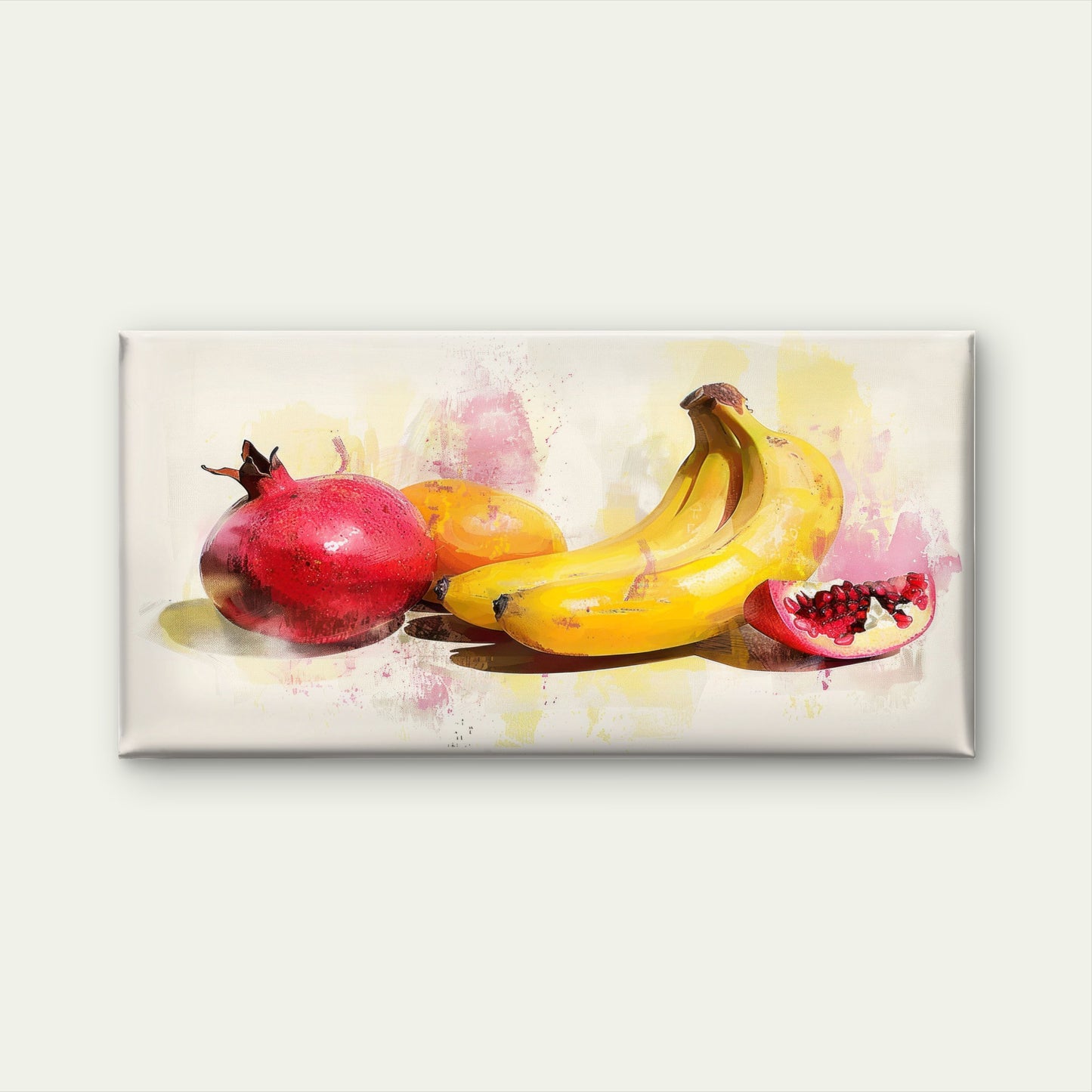 Vibrant Watercolor Fruit Art Wall Art Canvas Office Home Room Framed 120x60cm