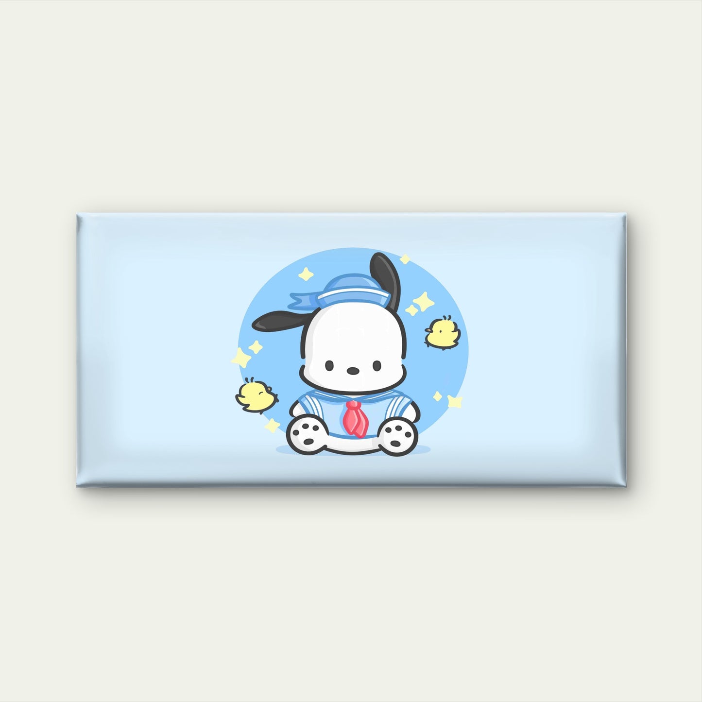 Cute Blue Sailor Puppy Wall Art Canvas Office Home Room Framed 120x60cm