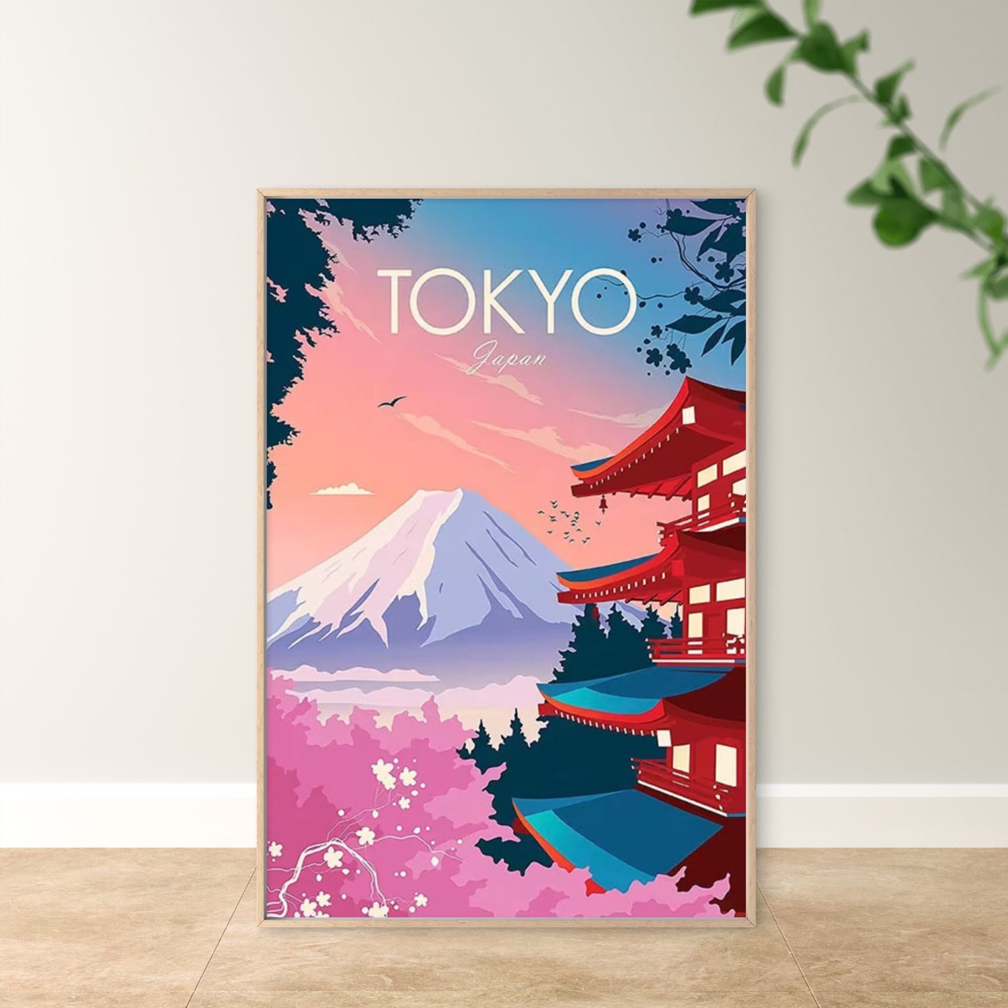 Japanese Vintage Tokyo Japan Travel Poster Print Wall Art