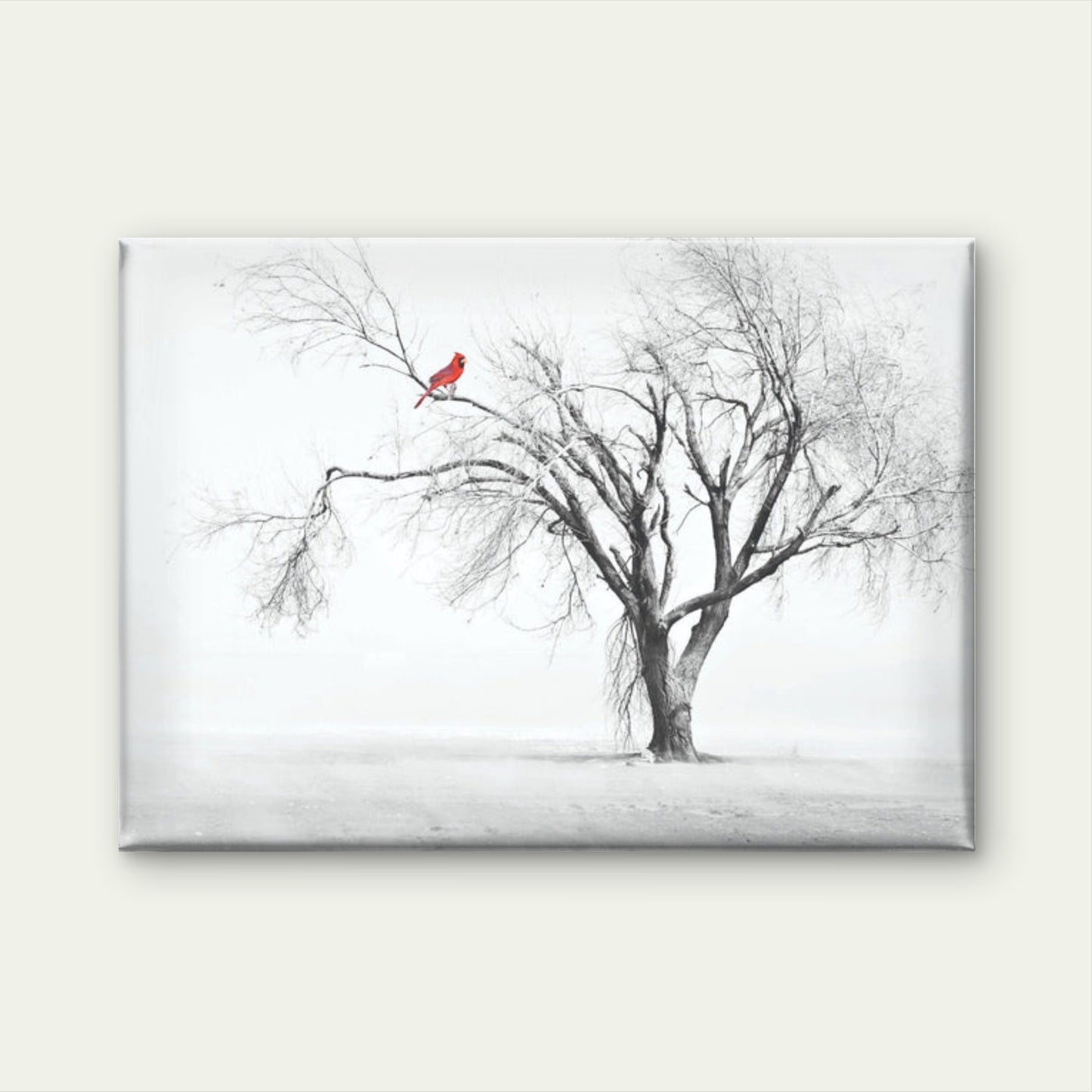 Red Bird Forest trees Modern Canvas Painting Print Picture
