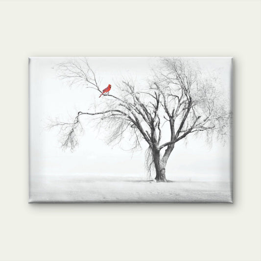 Red Bird Forest trees Modern Canvas Painting Print Picture