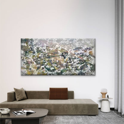 Elegant Floral and Foliage Wall Art Canvas Office Home Room Framed 120x60cm