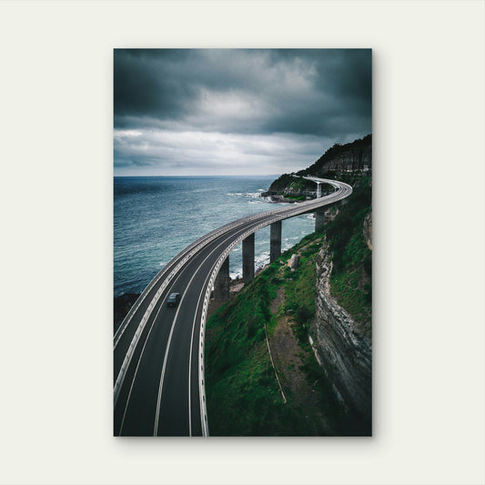 Grand Pacific Drive Coastal Sea Cliff Bridge 40x60cm Metal Print Ready to Hang