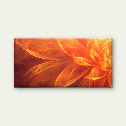 Vibrant Orange Flower Bloom Wall Art Canvas Office Home Room Framed 120x60cm