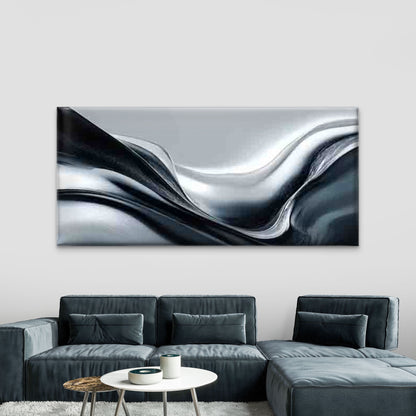 Abstract Minimalist Monochrome Wall Art Canvas Office Home Room Framed 120x60cm