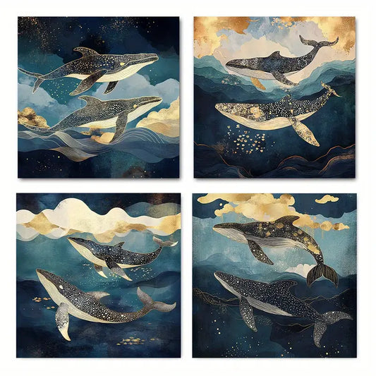 4pcs  For Decor Gifts & Keepsakes  GK  Wall Art Canvas Framed