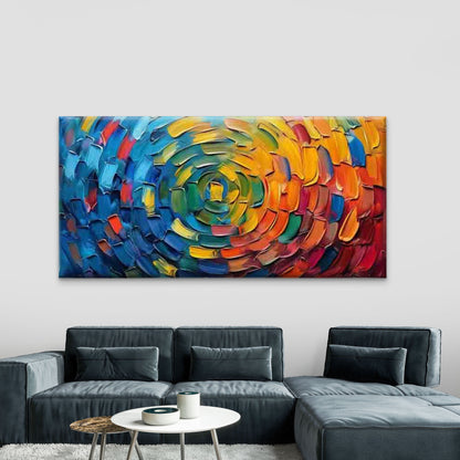 Abstract Oil Paint Texture Wall Art Canvas Office Home Room Framed 120x60cm