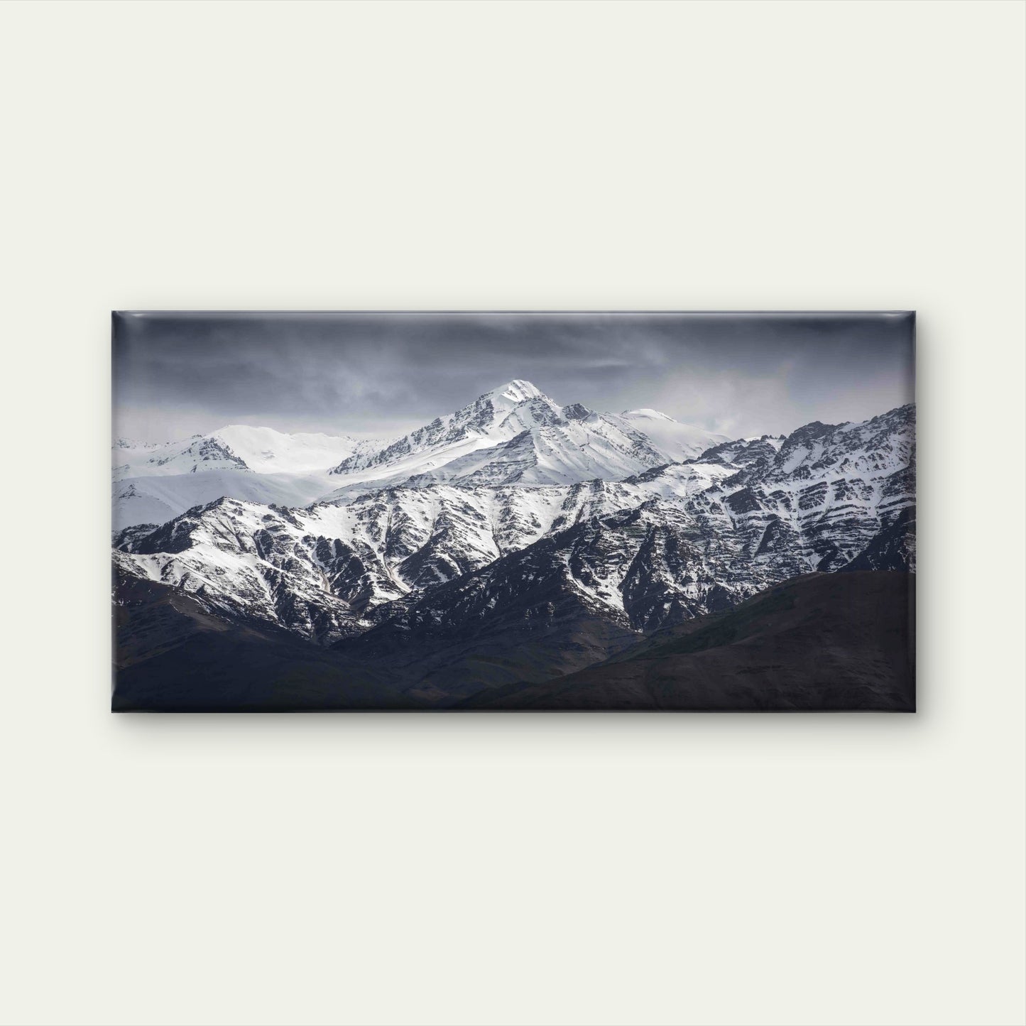 Majestic Snow Capped Peaks Wall Art Canvas Office Home Room Framed 120x60cm
