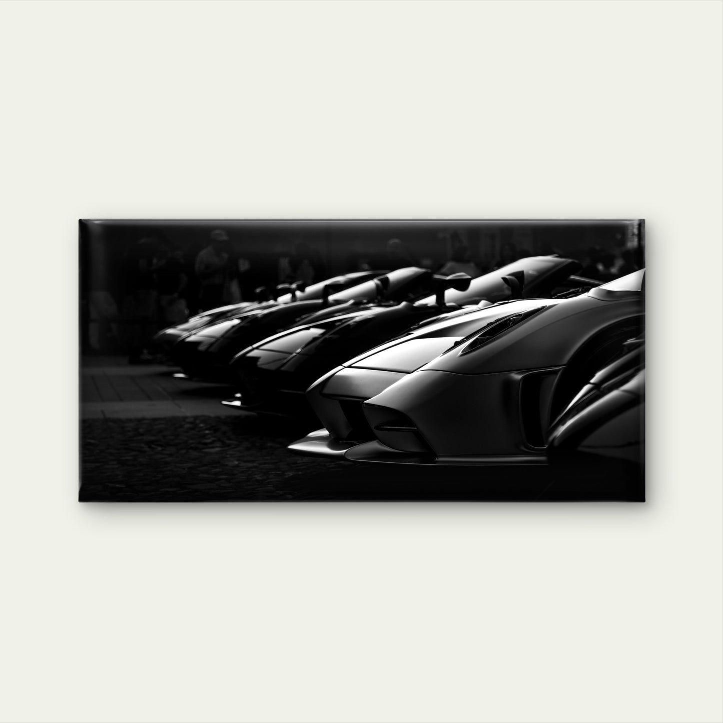 Black White Pagani Huayra Supercars Wall Art Canvas Office Home Framed 120x60cm