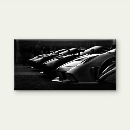 Black White Pagani Huayra Supercars Wall Art Canvas Office Home Framed 120x60cm
