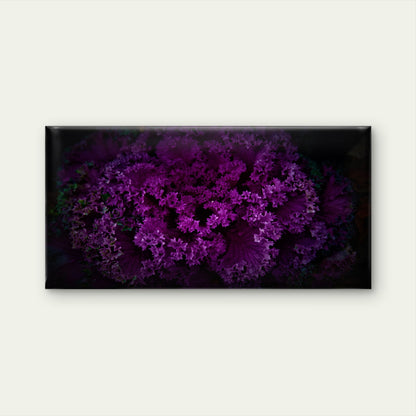 Deep Purple Ruffled Plant Wall Art Canvas Office Home Room Framed 120x60cm