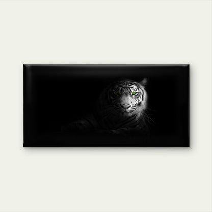 The Green Eyed White Tiger Wall Art Canvas Office Home Room Framed 120x60cm