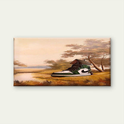 Surreal Sneaker Cottage Wall Art Canvas Office Home Room Framed 120x60cm