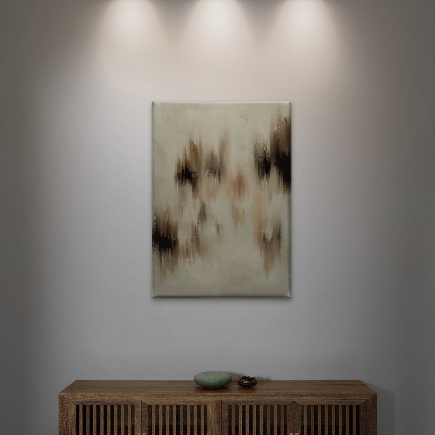 contemporary abstract hand oil painted art Neutral Canvas Print Wall Art Decor 100% Australian Made