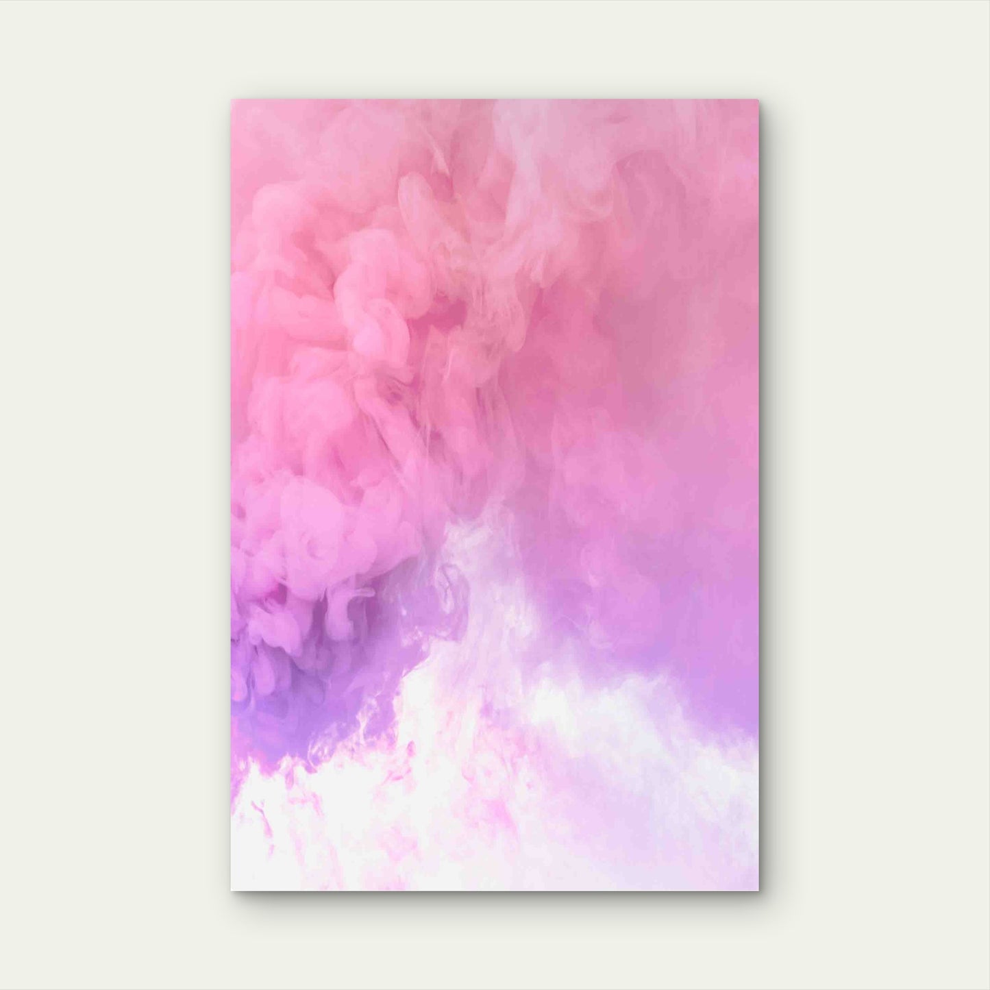 Dreamy Pink Blue Smoke Swirling Air Metal Print Ready to Hang