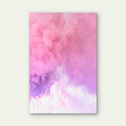 Dreamy Pink Blue Smoke Swirling Air Metal Print Ready to Hang