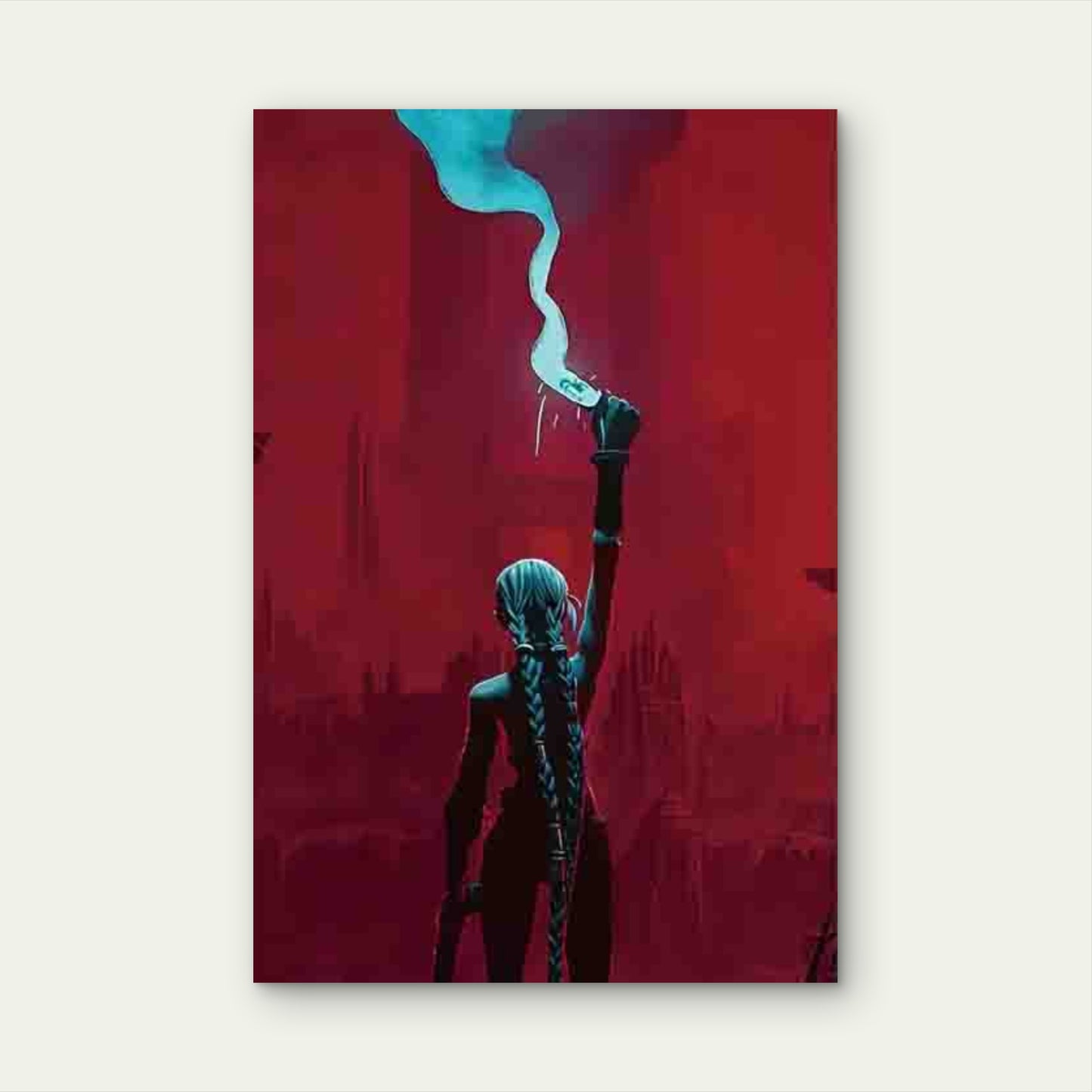 Anime Figure Lightning A Flare 60x90cm Metal Print Ready to Hang