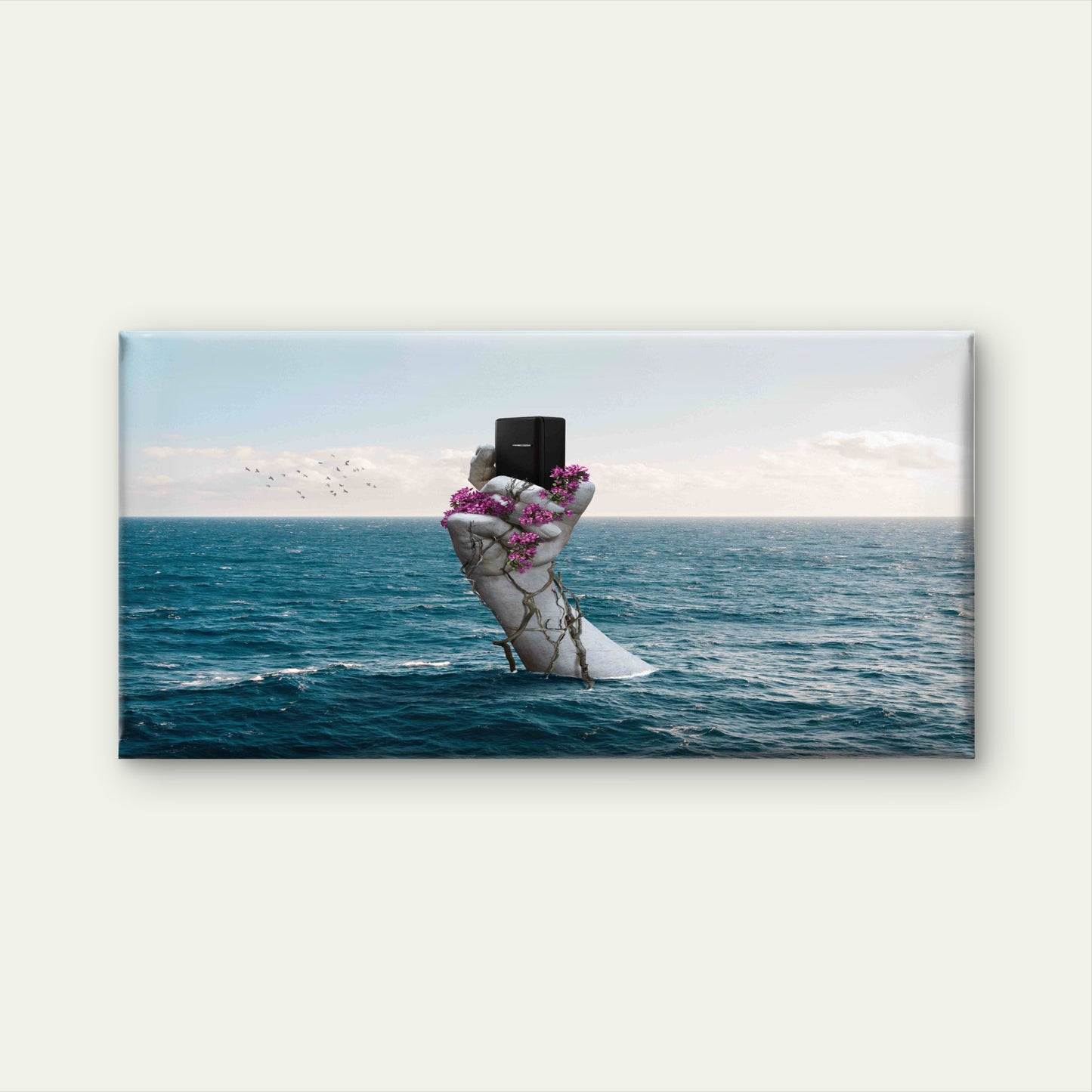 Carbon Footprint Technology Wall Art Canvas Office Home Room Framed 120x60cm
