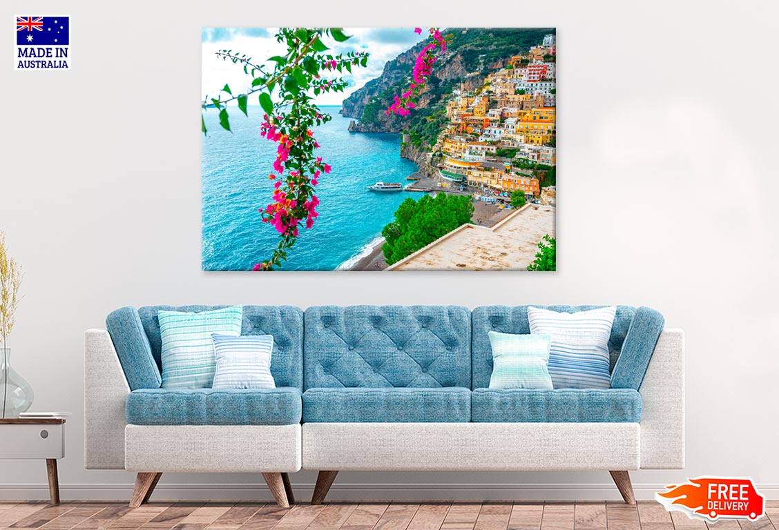 Positano Town At Amalfi Coast Print 100% Australian Made