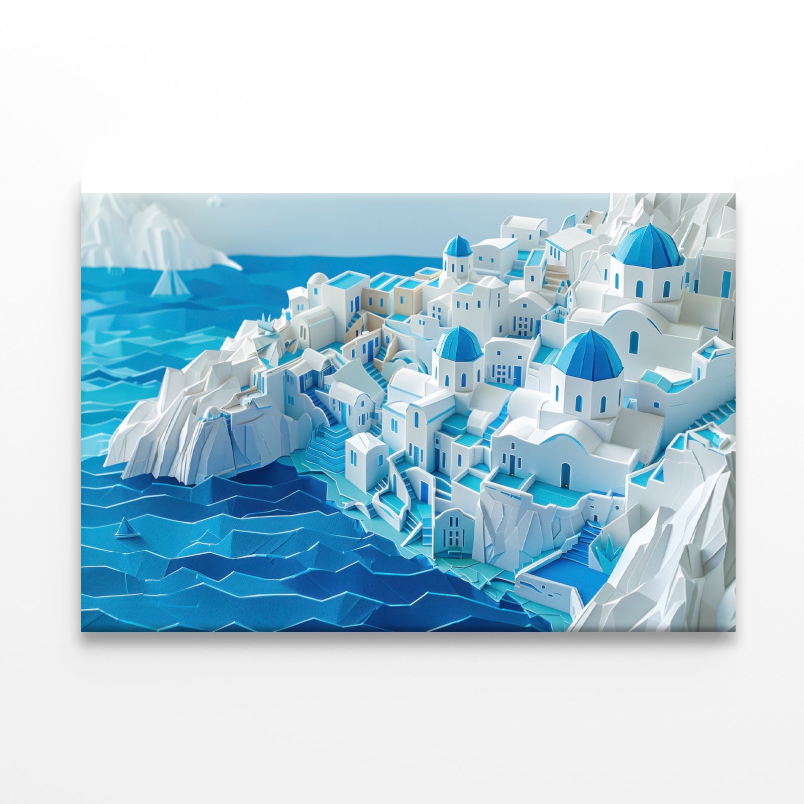 Water, Ice and Snow Origami Paper Print 100% Australian Made - Bella Home Decor
