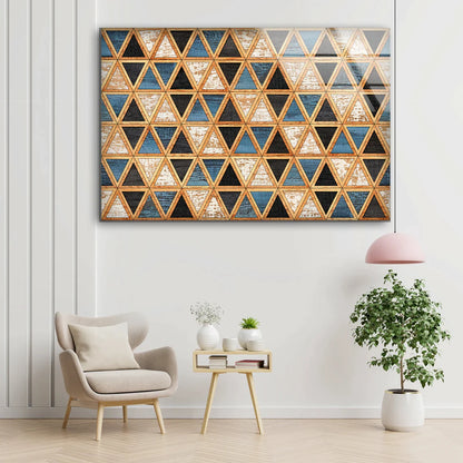 Triangle Shapes Pattern UV Direct Aluminum Print Australian Made Quality