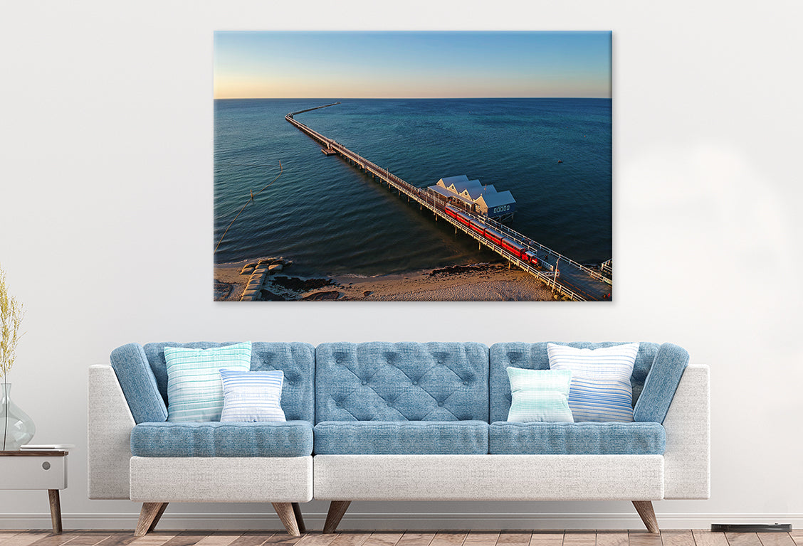 Busselton Jetty Western Australia Drone View Wall Art Decor 100% Australian Made