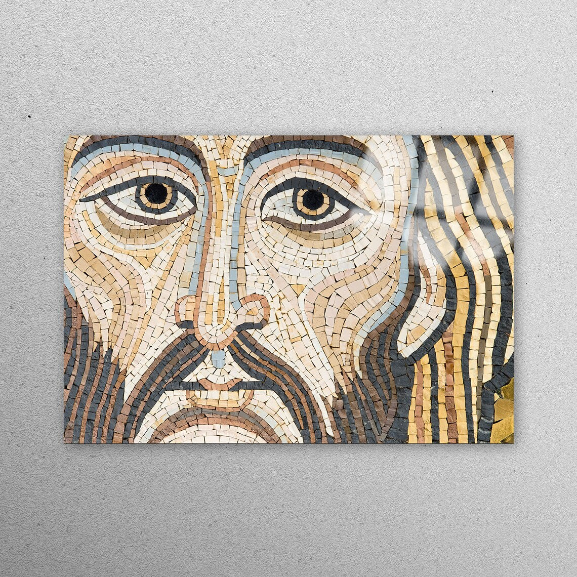 Jesus Christ Mosaic Acrylic Glass Print Tempered Glass Wall Art 100% Made in Australia Ready to Hang