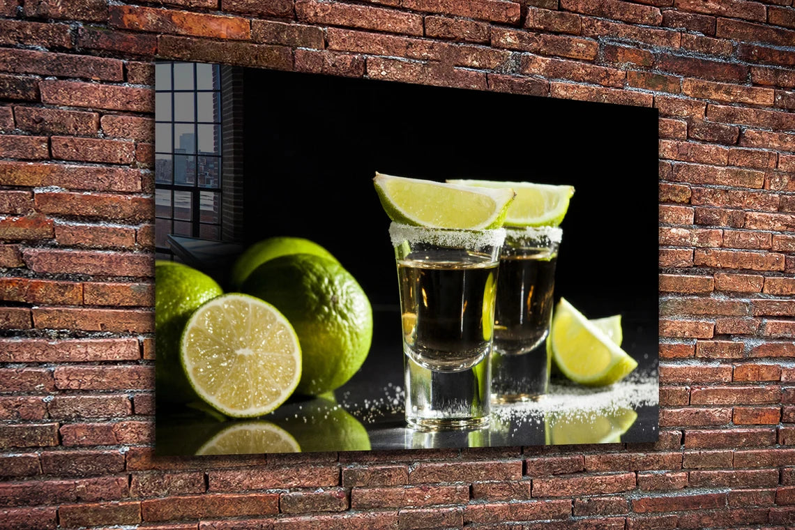 Tequila Shots & Lemons UV Direct Aluminum Print Australian Made Quality