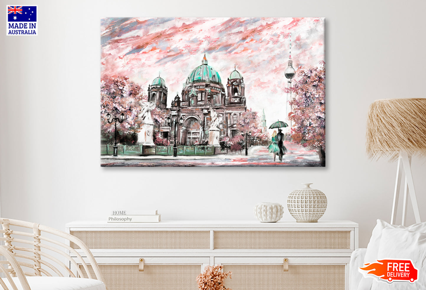 Street View Of Berlin Oil Painting Wall Art Limited Edition High Quality Print