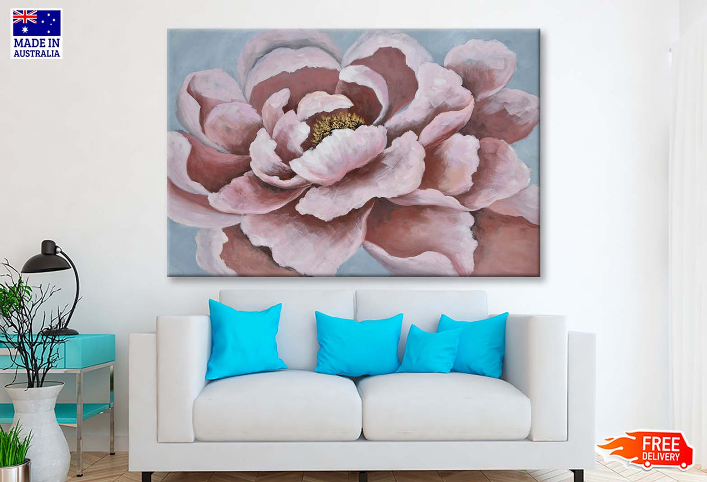 Flowers, Pink, Elegant, Fresh, Peony Wall Art Limited Edition High Quality Print